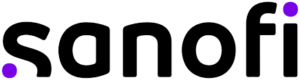 Sanofi Logo - ProCarement Das Firmenlogo des Gesundheitsunternehmens Sanofi zeigt sich im Farbschema von Schwarz und Lila.
